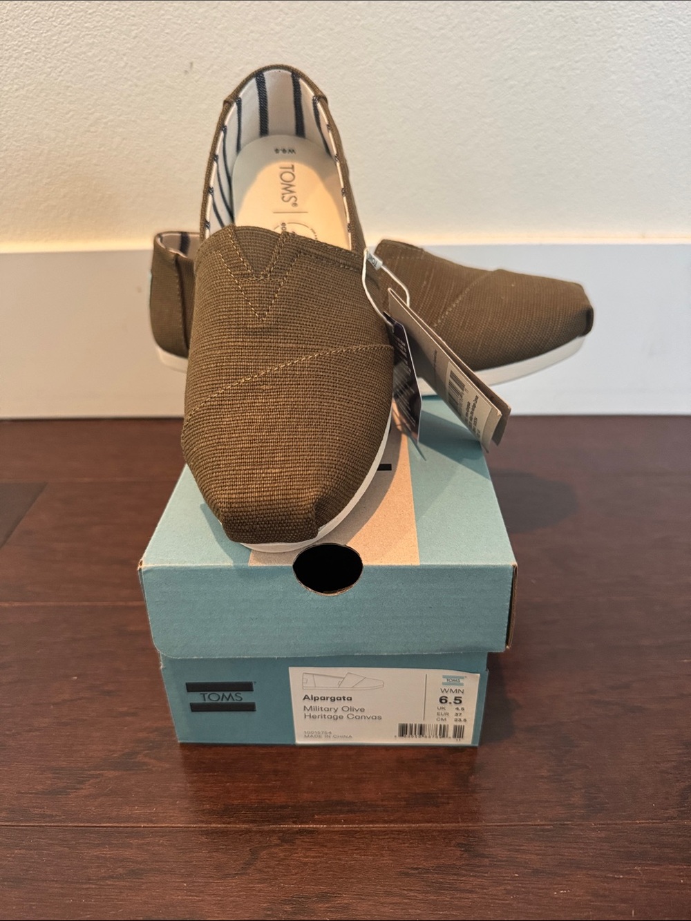 Toms Alpargata Slip-On in Olive Canvas